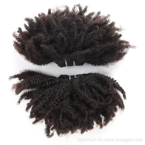 Reliable Hair Vendor 100% Unprocessed Raw Virgin Afro Kinky Remi Human Hair Weft